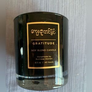 Prosperity Candle GRATITUDE Soy Blend 8.5oz Glass Hand Made Jasmine Lemon